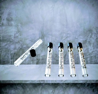 10 Pack White Rhino Glass Tobacco One Hitter Chillum Clear Pipe with Black Cap