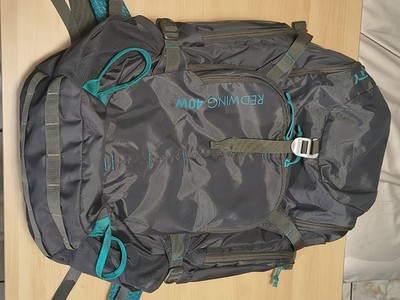 Kelty Redwing 40W Hiking Backpack Gray Teal Nylon Adjustable Great Condition 