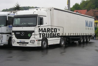 LKW Foto Mercedes-Benz Actros 1844 Planensattelzug Deutschland weiß MAW G #c7ru
