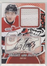 2012-13 ITG Heroes and Prospects Jersey Silver /40 Cody Ceci #MA-CC Auto 2y5