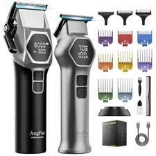 Professional Hair Clippers for Men - 8000RPM Brushless Motor & 440C Steel 