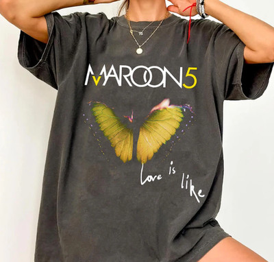 Maroon 5 Love Is Like Tour 2025 Shirt, Vintage Concert T-Shirt, Maroon Five