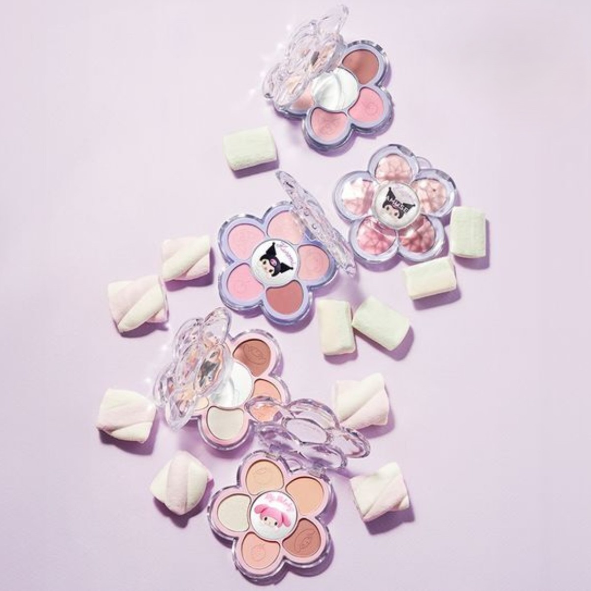 AMUSE x MY MELODY & KUROMI Flora Eye Palette 4.5g Limited Edition