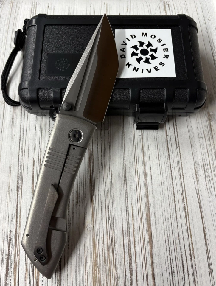 David Mosier Custom Knives NYS 2.0 OP Ti Scales  S35VN - Image 2 of 4