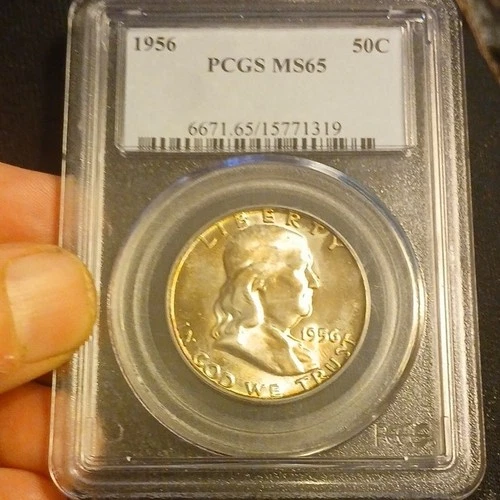 1956 Franklin Half Dollar PCGS MS65 Philadelphia Silver Business Strike