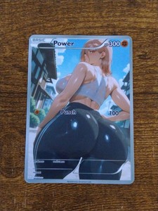 Beautiful Waifu Card - Power Gym - Goddess ACG Custom DIY Fan Art Card