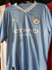 Lioness-Rare Chloe Kelly Handsigned Man City Home Strip (coa)