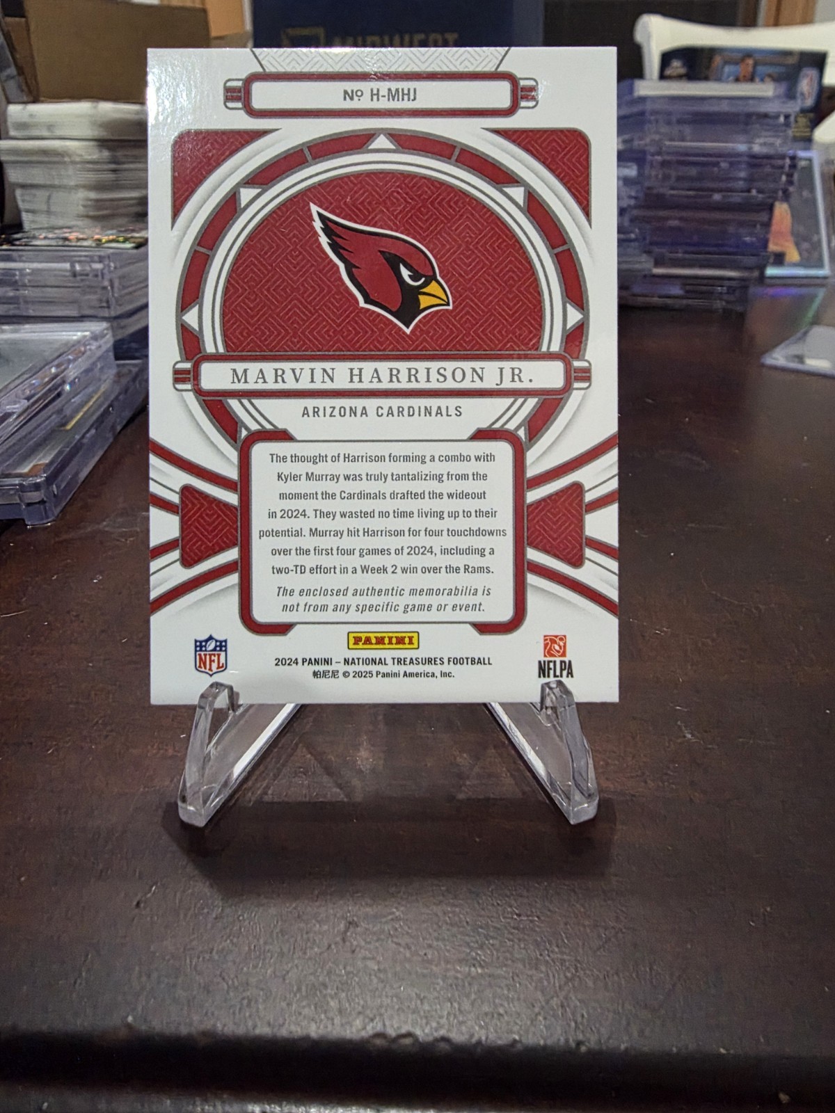 2024 National Treasures Marvin Harrison Jr 1/1 ON CARD RC W/SWOOSH PATCH!! view 10