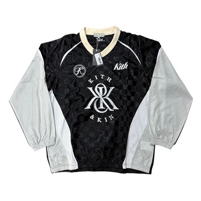 Kith Checkered Satin Dayton Combo Pullover Black L