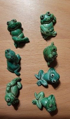 Happy Frogs 1986 7 Figuren Ohne BPZ Ferrero Kinder Joy