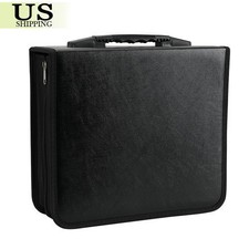 400 Disc Portable CD DVD Organizer Storage Wallet Holder Bag Case Album Black US
