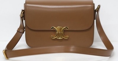 Celine Triomphe Classic Brown Flap Bag