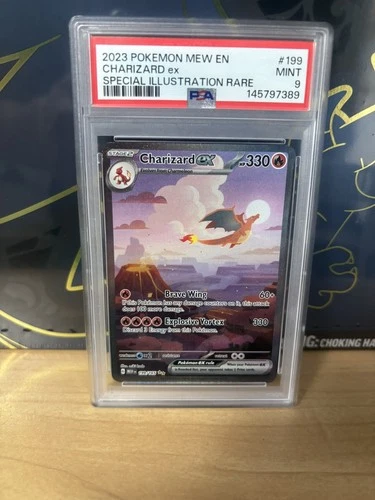 New Listing2023 POKEMON MEW EN-151 SPECIAL ILLUSTRATION RARE #199 CHARIZARD EX PSA 9 MINT