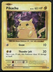 Pikachu 35/108 Cracked Ice Holo XY Evolutions Deck Exclusive