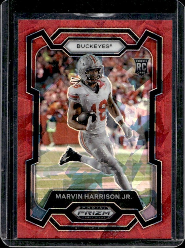 2024 Panini Prizm Collegiate Draft Picks Marvin Harrison Jr. RC Red Ice #104