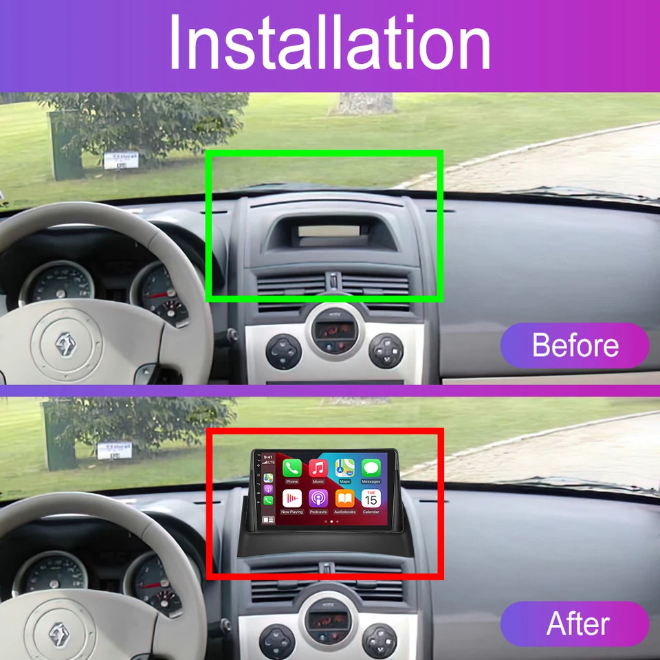 Für Renault Megane 2 2002-2009 Android 13 Autoradio Carplay GPS 1+32GB - Bild 2 von 4