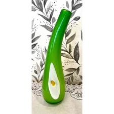 Italian Murano style green fried egg vase