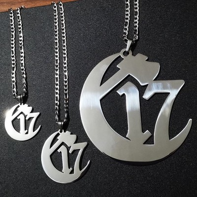 3pcs/Set Stainless Steel Chapter 17 Ouija Macc Juggalo Pendant Necklace 4mm 24''