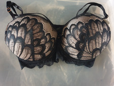 ann summers Delaney Black  Nude Boost Plunge Bra 32C