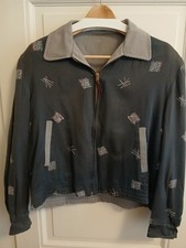 Vintage 1950s Reversible Gabardine Jacket CONMAR Zipper (40s50s style) Size M