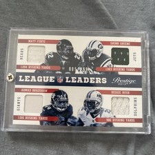 2013 PRESTIGE FOOTBALL REGGIE BUSH LEAGUE LEADERS FOOTBALL JERSEY CARD 005/299