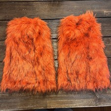 Spirit Halloween Faux Fur Furry Fox Leg Warmers Cosplay Boot Covers Elastic OS