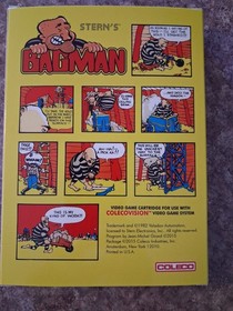 Colecovision Game Bagman Video Game
