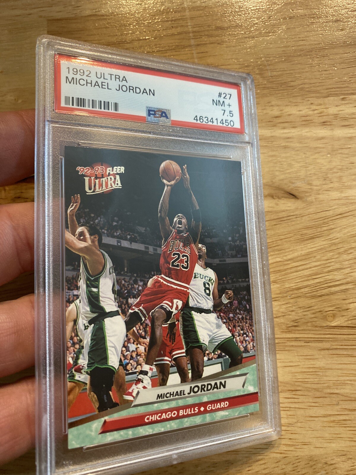 Michael Jordan PSA 7.5 Fleer Ultra Card Vintage MJ Basketball 1992 Chicago Bulls view 2