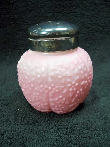 Challinar Pink Opaque Forget Me Not SUGAR SHAKER Victorian Antiques EAPG - Picture 6 of 12