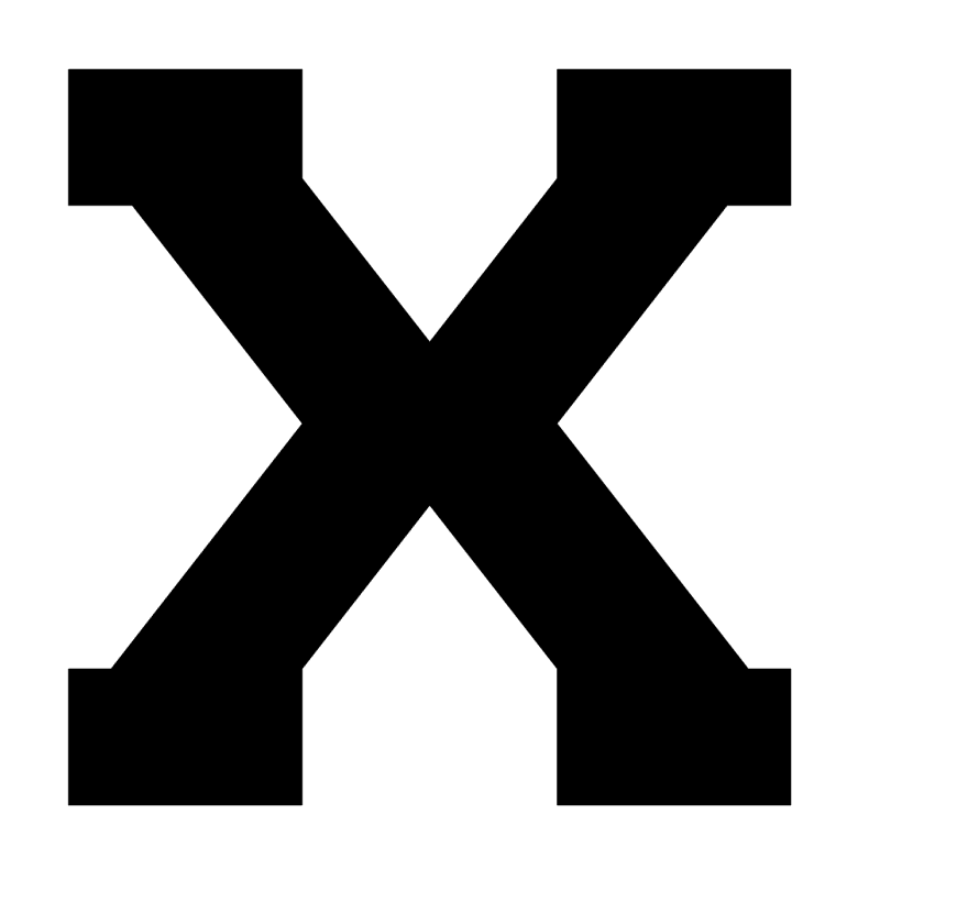 X Monogram Letter Initial Varsity Font Vinyl Decal Sticker For Home Cup a1833