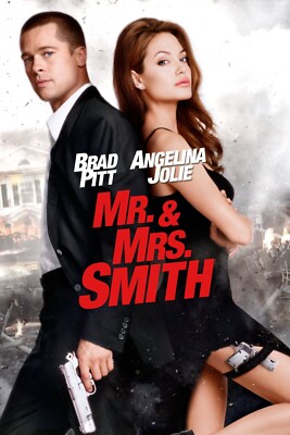 2005 Mr. & Mrs. Smith Movie Poster 11X17 Angelina Jolie Brad Pitt
