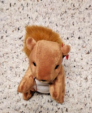 Nuts the Squirrel 1996 Ty Beanie Baby Style 4114 With PVC Pellets