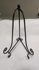 Black Metal Cookbook Stand, Recipe Book Holder for Cooking and Baking