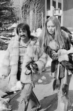 Sonny Bono with an unspecified woman attending the Pro Am Lange Cu- Old Photo
