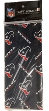 NFL Houston Texans Gift Wrap Paper Xmas 3-Sheets 30" x 20" Birthday Present