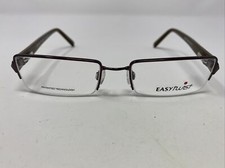 Easy Twist Et863 10 51-18-135 Silverbrown Half Rim Metal Eyeglasses Frame Qf37 Easy Twist Et863 10 51-18-135 Silverbrown Half Rim Metal Eyeglasses Frame Qf37