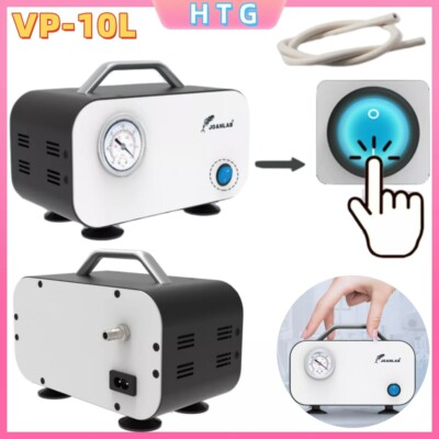 #ad #ad Lab Vacuum Filtration Pump Lab Oilless Diaphragm Vacuum Pump w Rubber Tube 10L $145.99