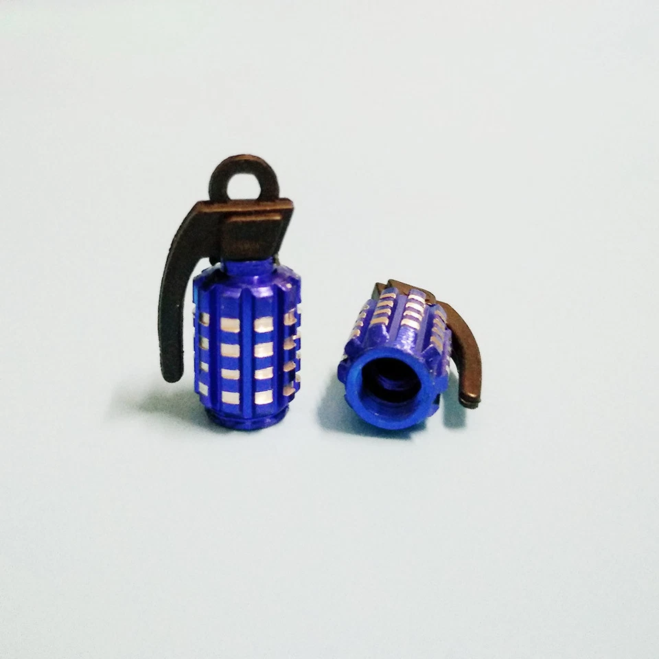 4pcs Blue Aluminum Car Motorcycle Wheel Tire Tyre Valve Stem Caps For Yamaha - Image 2 of 2