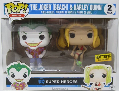 Funko Pop! Heroes DC Super Heroes 2 Pack The Joker(Beach) & Harley Quinn