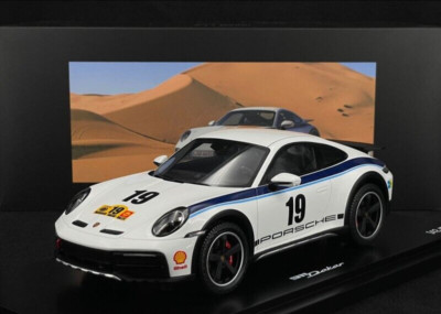 Porsche 911 (992) Dakar Coupe 2023 Rallye Safari 1/18 Scale Dealer Edition Spark