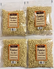 4 Packs New Trader Joe's Unroasted & Unsalted Pignolias Pine Nuts 8oz Each X 4
