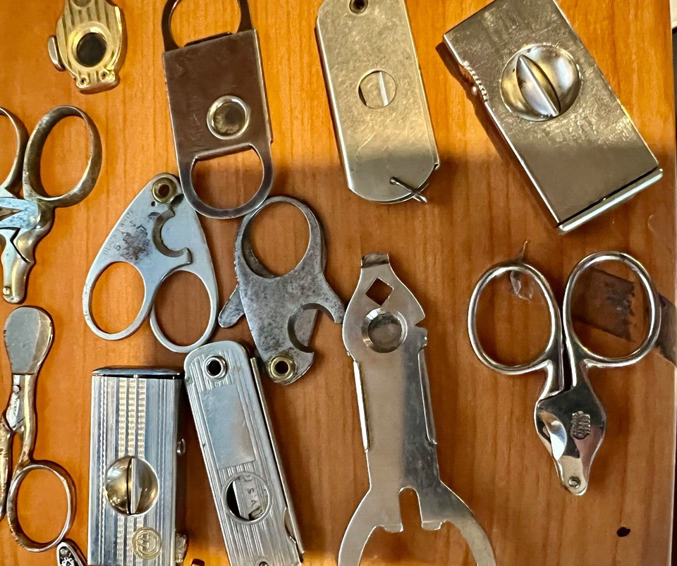 RARE ANTIQUE CIGAR CUTTER COLLECTION 20 DIFFERENT OLD CIGAR CUTTERS eBay