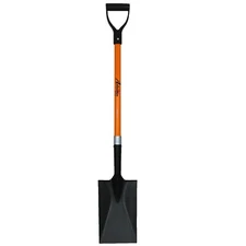 Ashman Spade Shovel 1 Pack - 41 Inch Long, D Handle Grip with Fiber Glass Handle