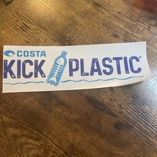 Costa Del Mar Kick Plastic Sticker Decal Sunglasses Approx 9  Fish Fly Fishing