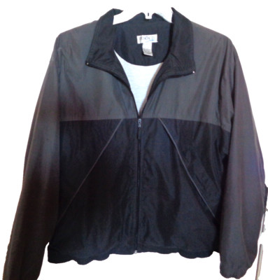 Penquin Sport Mens Zip-Up Long Sleeve Lined Jacket Windbreaker Brown/Black Sz L