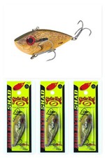 (3) Strike King 2 1/2" Red Eyed Shad 2-Tap Lipless Crankbait 1/2 Oz Orange Bream