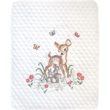 Janlynn Stamped Cross Stitch Kit - Baby Deer Quilt 34"X43"