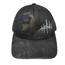 Mountain Snapback Trucker Hat Camouflage OS Adjustable The Classics Yupoong