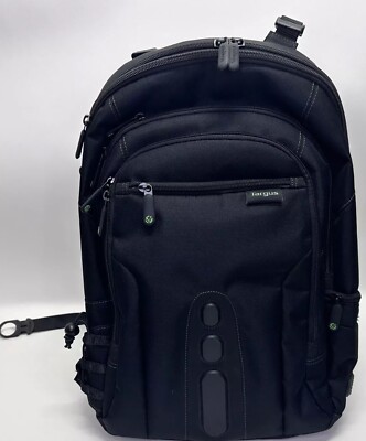 Targus 15.6  Spruce 27L EcoSmart Checkpoint-Friendly Backpack TBB013US Black