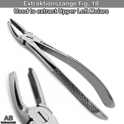 Zahnchirurgie Zahn Extraktion Extraktionszange Untere Linke Molaren Fig, 18